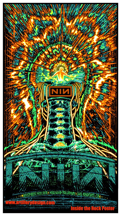 INSIDE THE ROCK POSTER FRAME BLOG: Nine Inch Nails Los Angeles Poster by Brad Klausen World Premiere