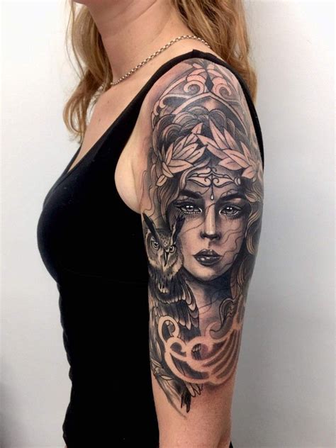 Bildresultat för Athena tattoo | Athena tattoo, Sleeve tattoos for women, Goddess tattoo