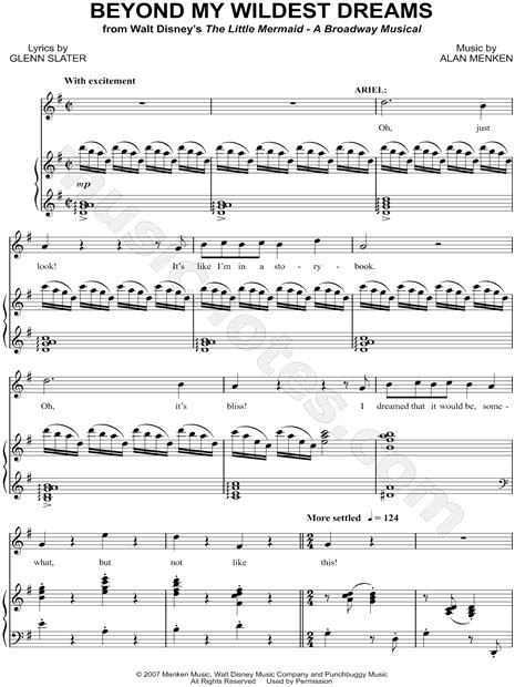 "Beyond My Wildest Dreams" from 'The Little Mermaid (Broadway Musical)' Sheet Music in G Major ...