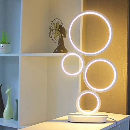 LENIVER LED Table Lamp, Modern Minimalist Dimmable Spiral Table Lamp, 12W 3 Color Bedside Lamp ...