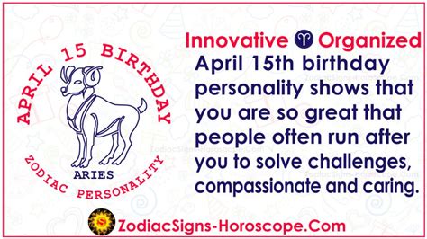 April 15 Zodiac (Aries) Horoscope Birthday Personality and Lucky Things | ZSH