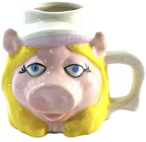 VINTAGE MISS PIGGY Coffee Mug - Muppet Show Jim Henson Sigma 3D Cup $6.73 - PicClick