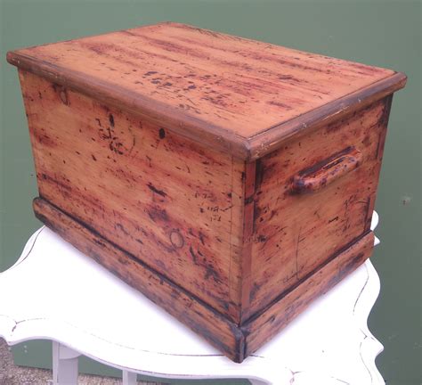 Old wooden box with side handles £75. | Old wooden boxes, Wooden boxes, Recycled furniture