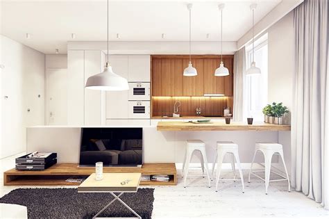 White kitchen with wood accents