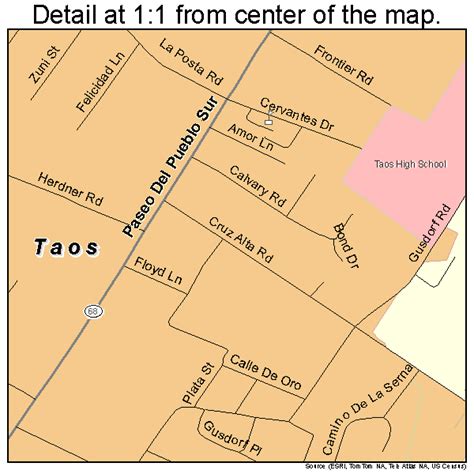 Taos New Mexico Street Map 3576200