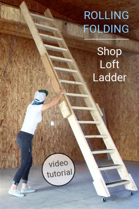 Attic Ladder Folding Steps Kit Loft Access Handrail Rail Wood Stairs ...