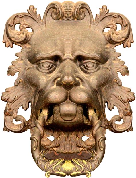 Doorknocker Lion Lion Head - Lion Clipart - Large Size Png Image - PikPng