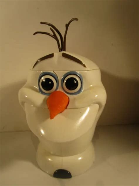 DISNEY RINGLING BROS. Olaf Cup/Mug Carrot Handle and Nose Lift Up Cap~ $15.99 - PicClick