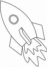 Rocket Coloring Pages Ship Easy Kids Colouring Outline Rockets Template  sketch template