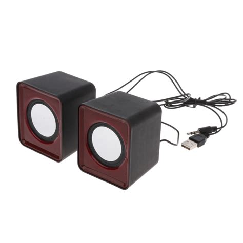 Wired Mini Speakers USB 2.0 for Laptop PC MP3 Multimedia Speaker Random ...