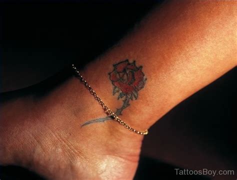 Lovely Rose Tattoo On Ankle | Tattoo Designs, Tattoo Pictures