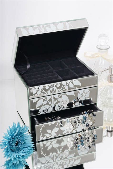 EMILY Venetian Mirrored Jewellery Box with 2 Drawers - gft | Jewelry mirror, Jewellery boxes ...