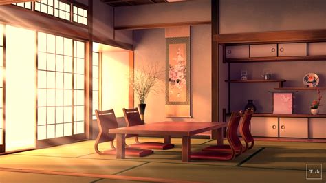 ArtStation - Japanese Room 和室 ( Evening )