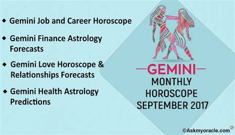 Gemini Monthly Horoscope September 2017