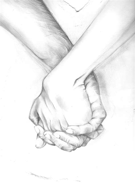 Couple Holding Hands Drawing at PaintingValley.com | Explore collection ...