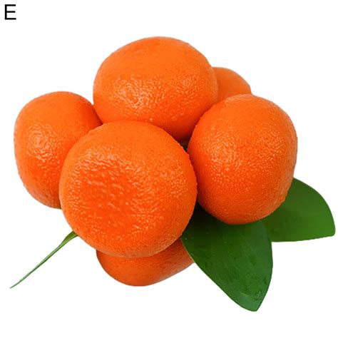 Farfi 1 Branch Fake Orange Ornament Decorative Eye-catching Eco ...