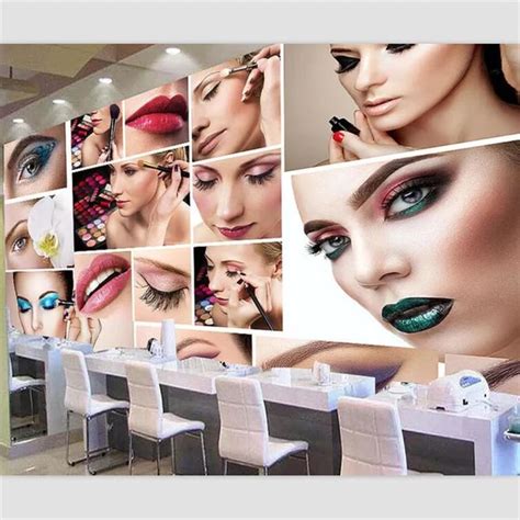 beibehang Wallpaper custom HD wallpaper mural makeup background wall beauty makeup exhibition ...