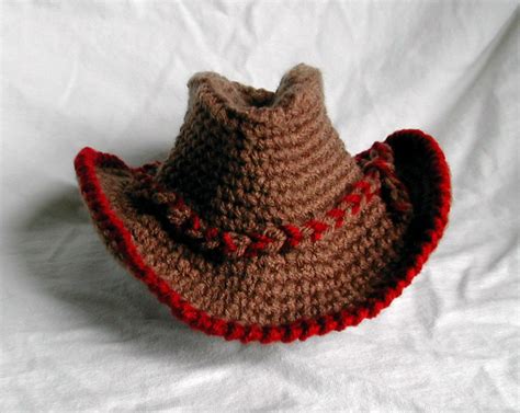 Crochet Cowboy Hat Free Pattern Patterns Baby Newborn Brim Wide Hats Make Small Cute Kids Very ...