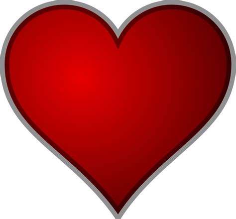Red Heart Outline Vector