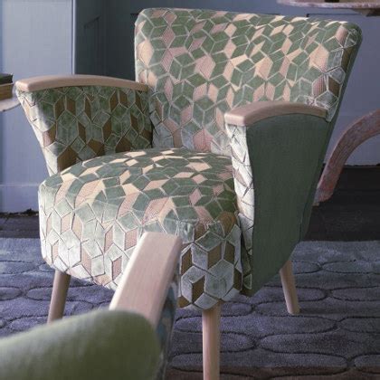Fitzrovia Tissu ameublement velours motif géométrique design de Designers Guild, pour chaise ...