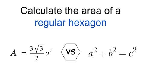 Calculate the area of a regular hexagon Beginner's Tutorial - YouTube