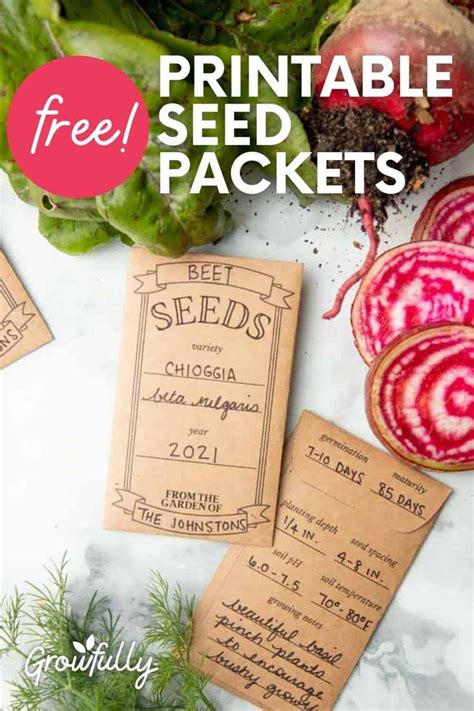 Free Printable Seed Packet Template for Sharing and Saving Seeds