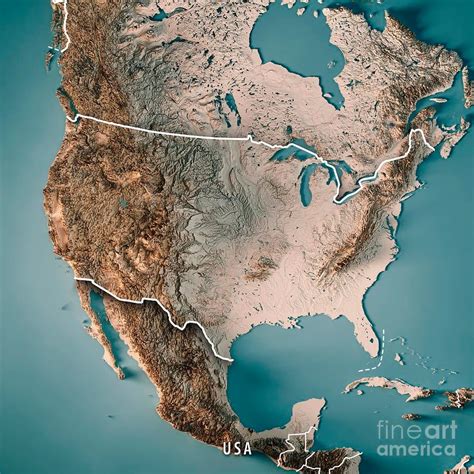 United States topographic map : r/Maps