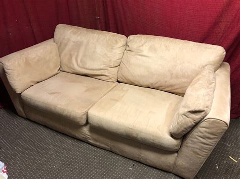 Tan suede 2 seater sofa Can deliver | in Swansea | Gumtree