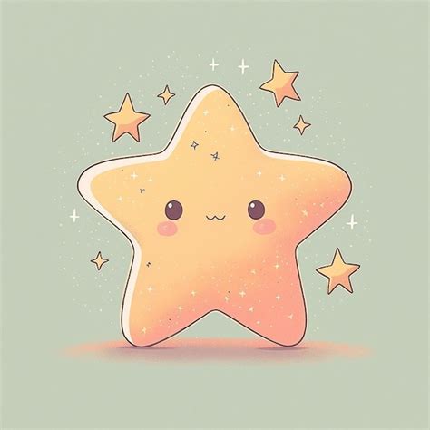 Premium Photo | Cute kawaii illustration yellow star