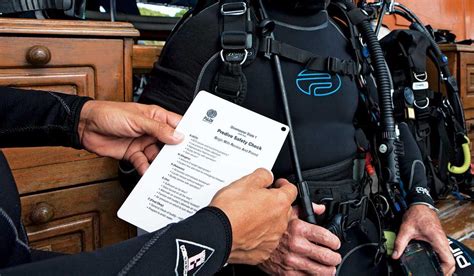 Predive Checklists Increase Diving Safety - Divers Alert Network