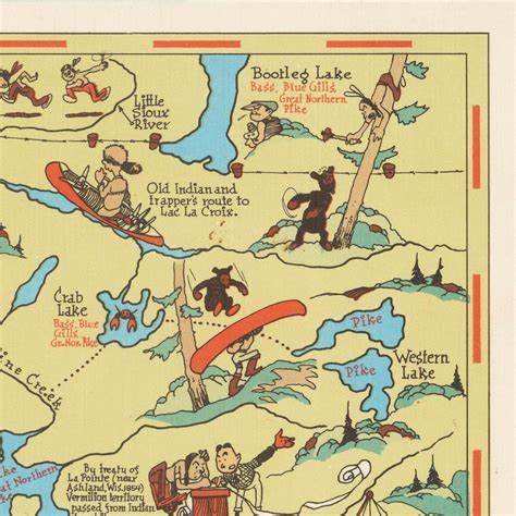 Old Pictorial Map of Lake Vermillion 1938 Fine Reproduction - Etsy