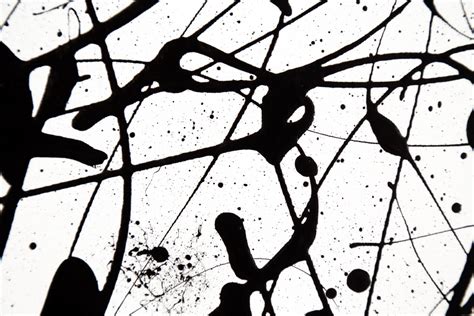 Large contemporary black white Abstract painting 24x48 acrylic on ...