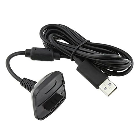 20pcs a lot USB Charging Cable for Microsoft for Xbox 360 Wireless Controller Black-in Cables ...