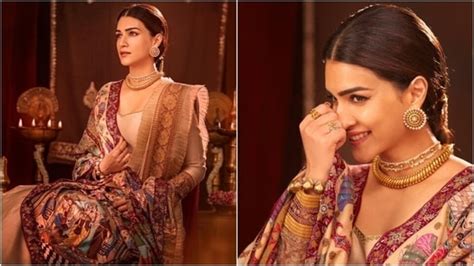 Kriti Sanon elevates her magical Adipurush promotions look with shawl inspired by Ayodhya Tales ...