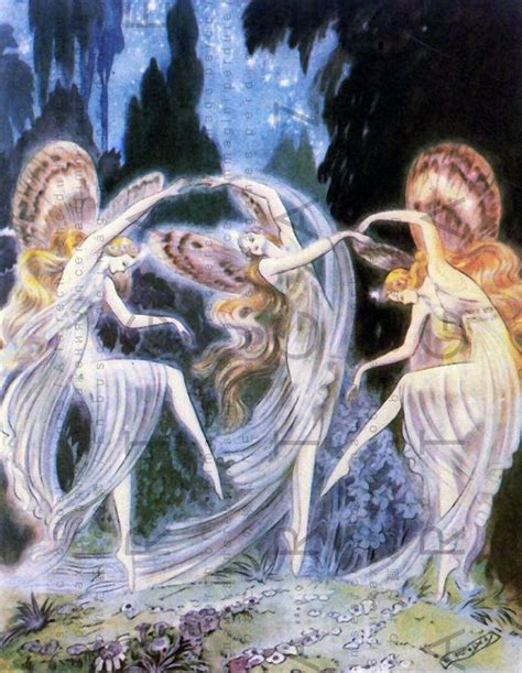 FAIRIES Of The Night STUNNING Art Nouveau Illustration. | Etsy in 2020 ...