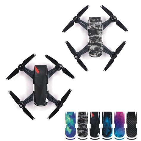 6pcs/set Waterproof FPV Drone Protective PVC Skin Cover Sticker For Spark Camera Drone ...