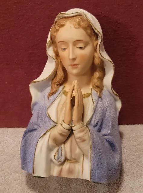 VTG HAND PAINTED Japan Ceramic Virgin Mary Madonna Praying Hands Figurine 7.5" $24.95 - PicClick