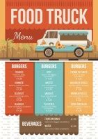 Customize for free this Vintage Food Truck Company Menu template