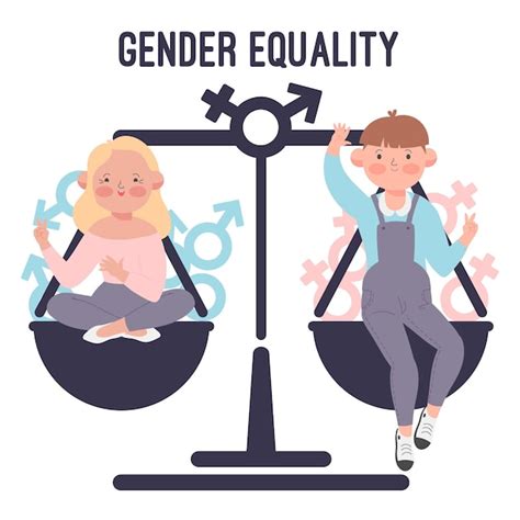 Illustration of gender equality concept | Free Vector