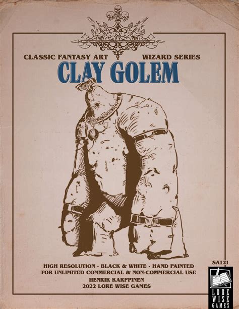 Fantasy Art - Clay Golem - Lore Wise Games | Fantasy Stock Art ...