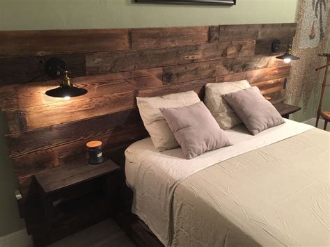 Rustic King Size Barn Wood Headboard | Bedroom | Rustic wood headboard ...