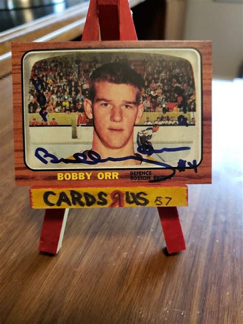 1966 TOPPS Bobby Orr Rookie REPRINT Hockey Card With Facsimile Autograph 🐐🐐 | eBay