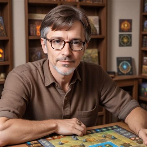 Middle-Aged Man with Glasses and Terra Mystica Game | Stable Diffusion Online