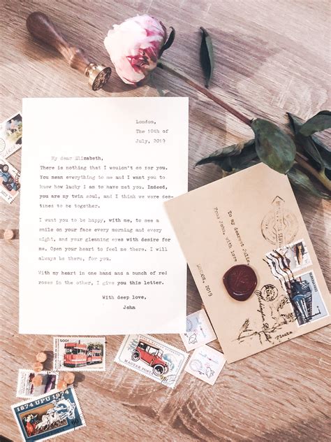 Typewriter Love Letter Handmade Vintage Gift Wax Seal - Etsy UK | Pen ...