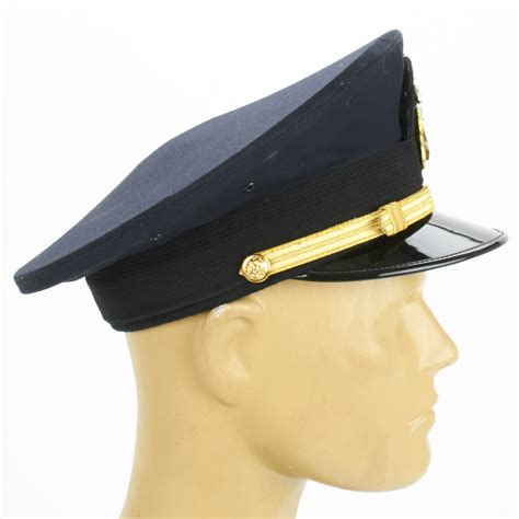 U.S. WWII Naval Officer Blue Peaked Visor Cap- Size US 7.5 (60cm) | eBay