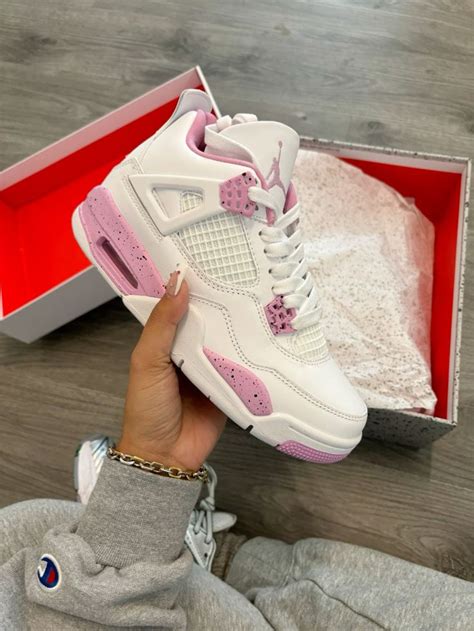 Pink Oreo Jordan 4s in 2024 | Pink nike shoes, Girly shoes, Cute nike shoes