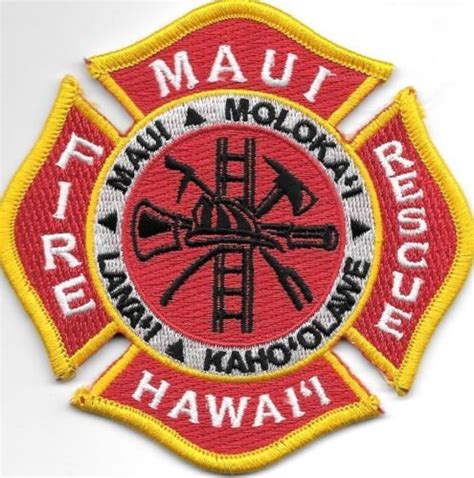 *NEW* Maui - New Style, HI (4" x 4" size) fire patch | Fire badge, Ems patch, Patches