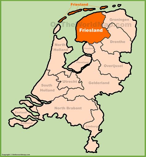 Friesland location on the Netherlands map - Ontheworldmap.com