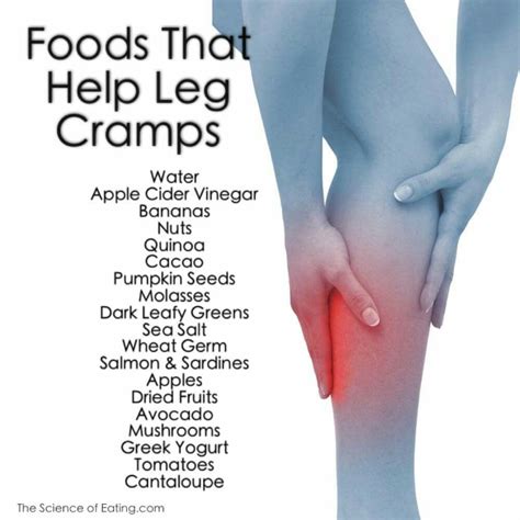 Foods that help leg cramps | Leg cramps, Leg cramps causes, Health tips