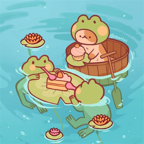 🎷🐈 on Twitter | Frog art, Cute kawaii drawings, Frog drawing